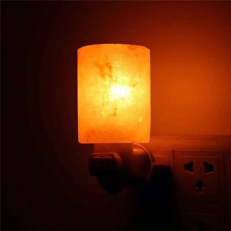 Veilleuse en sel de l'himalaya 15w, lampe en cristal naturel, purificateur d'air, décoration murale de la maison, prise ue/us/uk/au