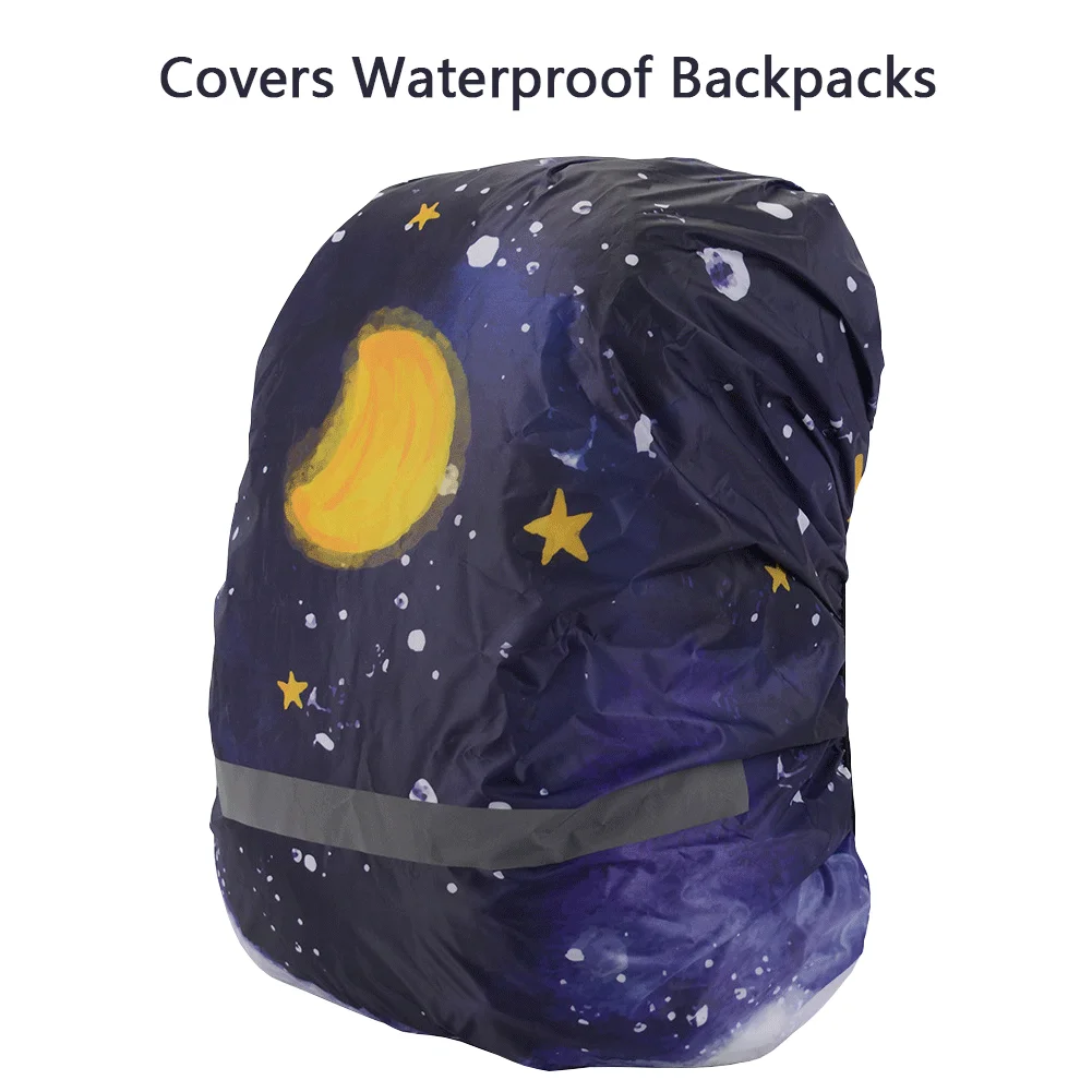 

Covers Waterproof Backpacks Sport Bag Cover with Reflective Strip 18-55L only 50-70g Colorful and Safety for Night Cycling