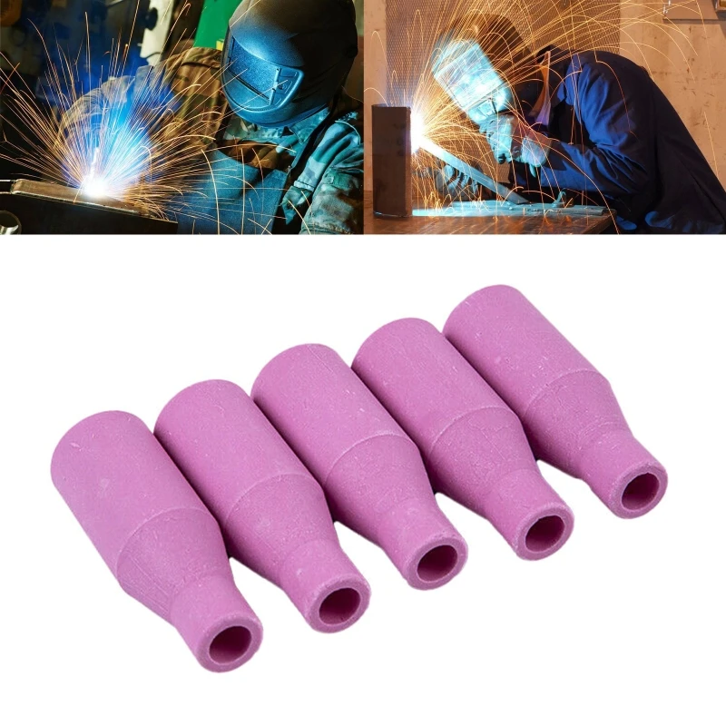 5 Pieces MB15AK MIG Gas Ceramic Nozzle Welding Torch Tip Nozzle Shield Cup