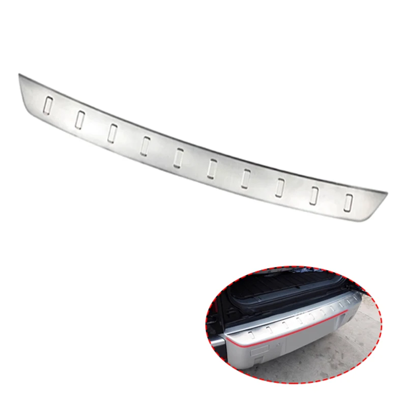 Car Decoration Silver Rear Door Scuff Plate Stainless Steel Trim Strip Tailgate Guard For Land Rover Defender 90 110 130