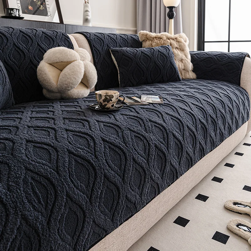 

Light Luxury Thickened Sofa Cover Fabric Anti Displacement and Anti Slip Sofa Cushion Cover Warm for Autumn and Winter Seasons