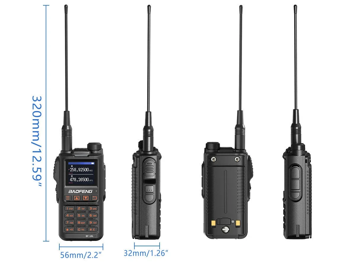 Baofeng UV-18L Walkie Talkie 2024 New 8800mAh 10W Wireless Copy Frequency 999CH NOAA Long Range Type-C Ham Two Way Radio NO GPS