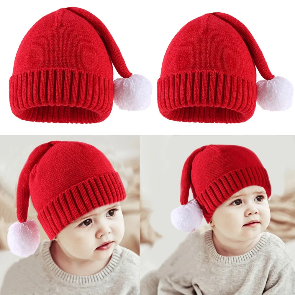 Baby Accessories Cute Christmas Hats Winter Warm Parent-child Hat Infant Bonnet Xmas Santa Hat Mother