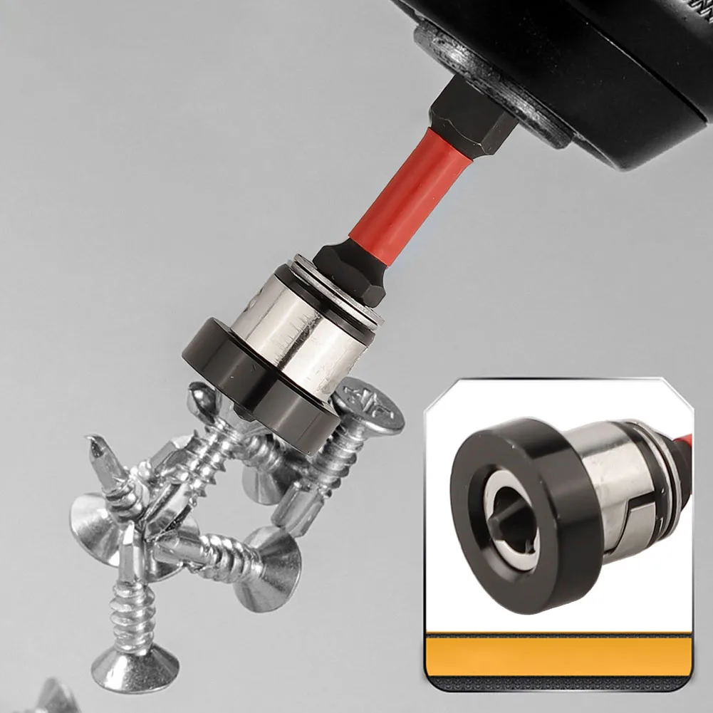 1/5PCS 50mm 마그네틱 스크루 드라이버 비트 석고 보드 포지셔닝 스크루 드라이버 비트 포지셔닝 건식 벽 스크루 드라이버 비트 세트