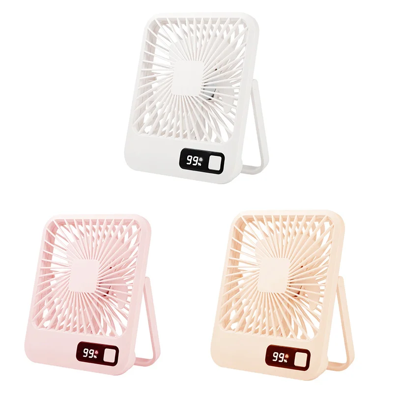 

Top Sale Digital Desktop Convenient Home Student Dormitory Office Mute Portable Multifunctional Charging Mini Fan