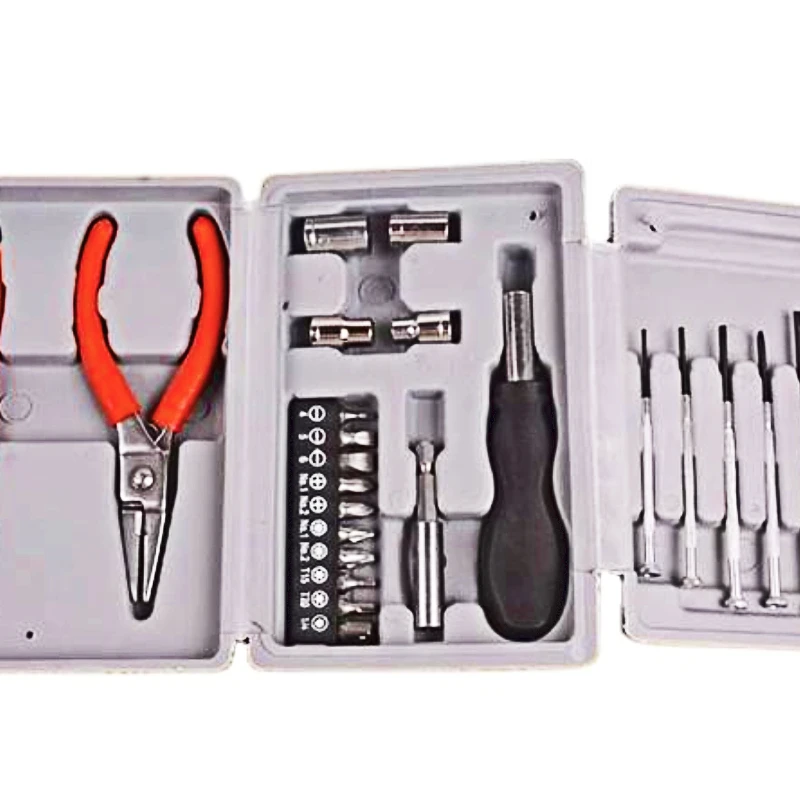 24PC Tool Set Household Multifunctional Hardware Toolbox Gift Kit Tool Box  Phone Repair Tools
