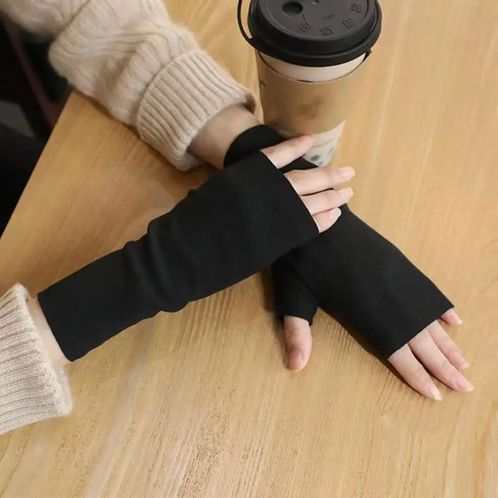 1 Paar gemütliche Handschuhe im Wärme-Stil, Herbst, selbsterwärmende Halbfinger-Design-Handschuhe für Wintergeschenk, Guantes Cálidos