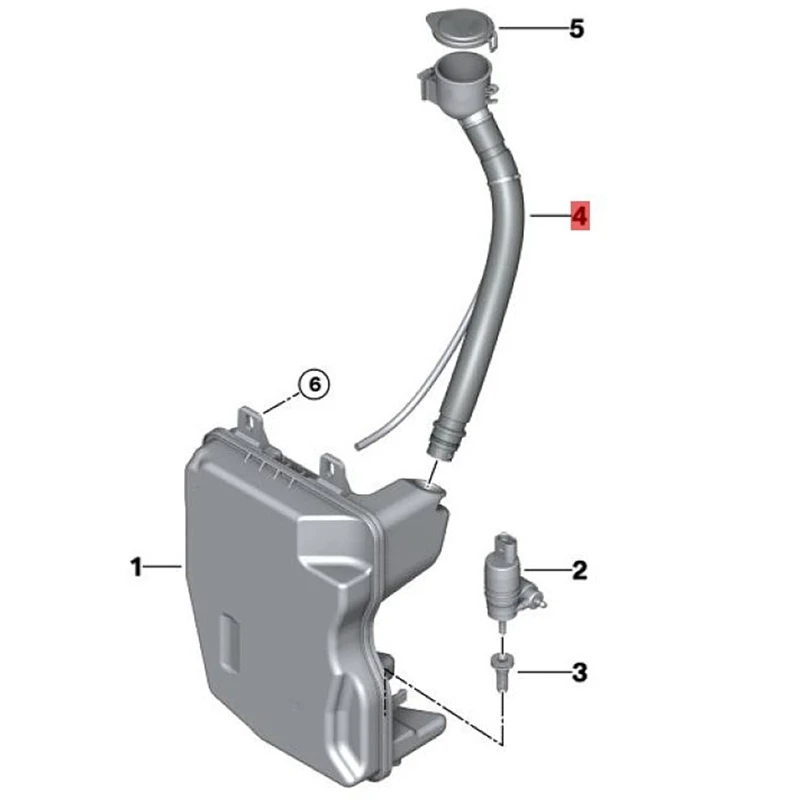 Autovulleiding wascontainer met deksel voor BMW F52 F45 X1 F49 61667380482 7380482