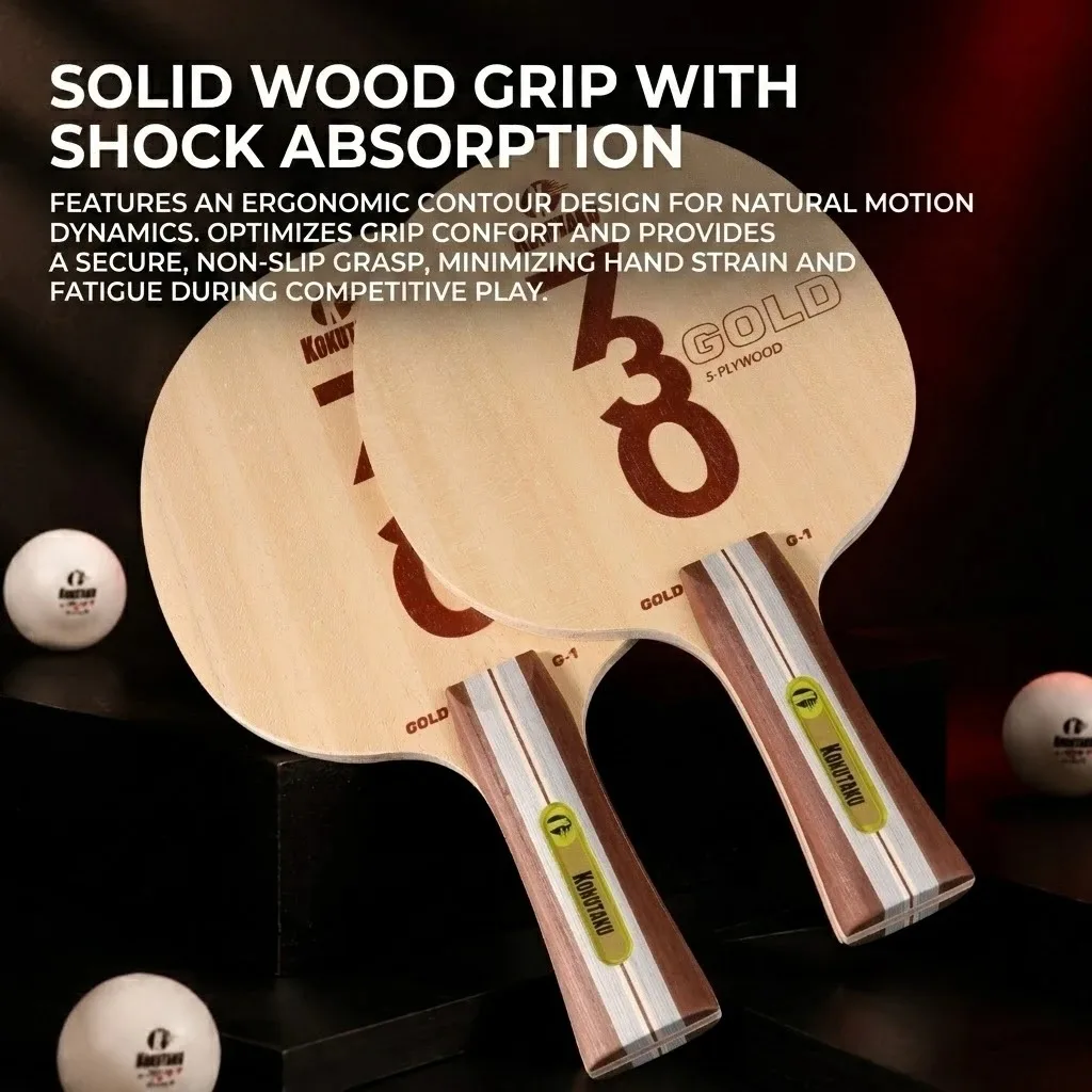 Kokutaku Table Tennis Blade FL 730 G1 5 Layer Wood / G2 5 Layer Wood and 2 Layer Carbon Table Tennis Racket Blade  Arc Training view 3