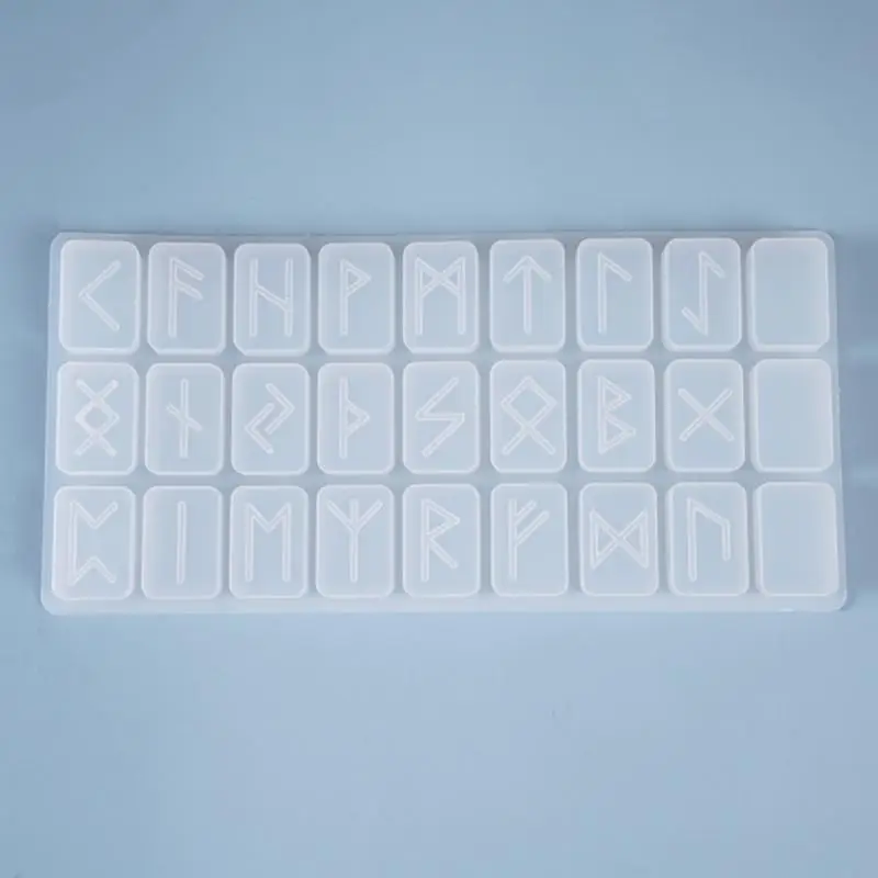 85LA DIY Symbol Silicone Mould Handmade Mirror Energy Symbol Runes Letters Mold