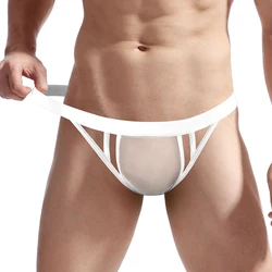 Men Sexy Lingerie Underwear Ultra Thin Mesh Low Rise Pouch Thongs G-string Brief