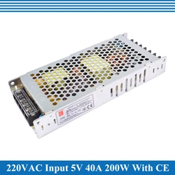 With CE Certificate 220VAC Input 5V 40A 200W Output LED Display Power Supply