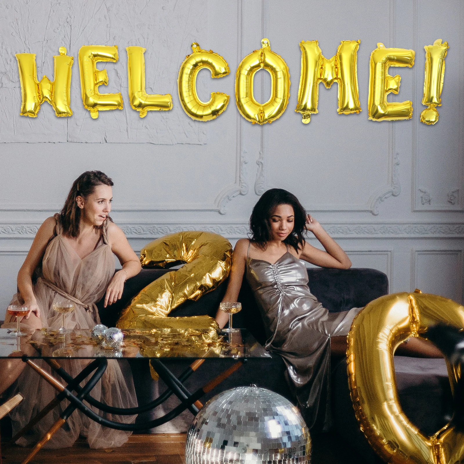 

Welcome Balloon Banner Foil Decorations Back to School Party Office Balloons Letter Celebrations Birthdays Events Wall Ornaments