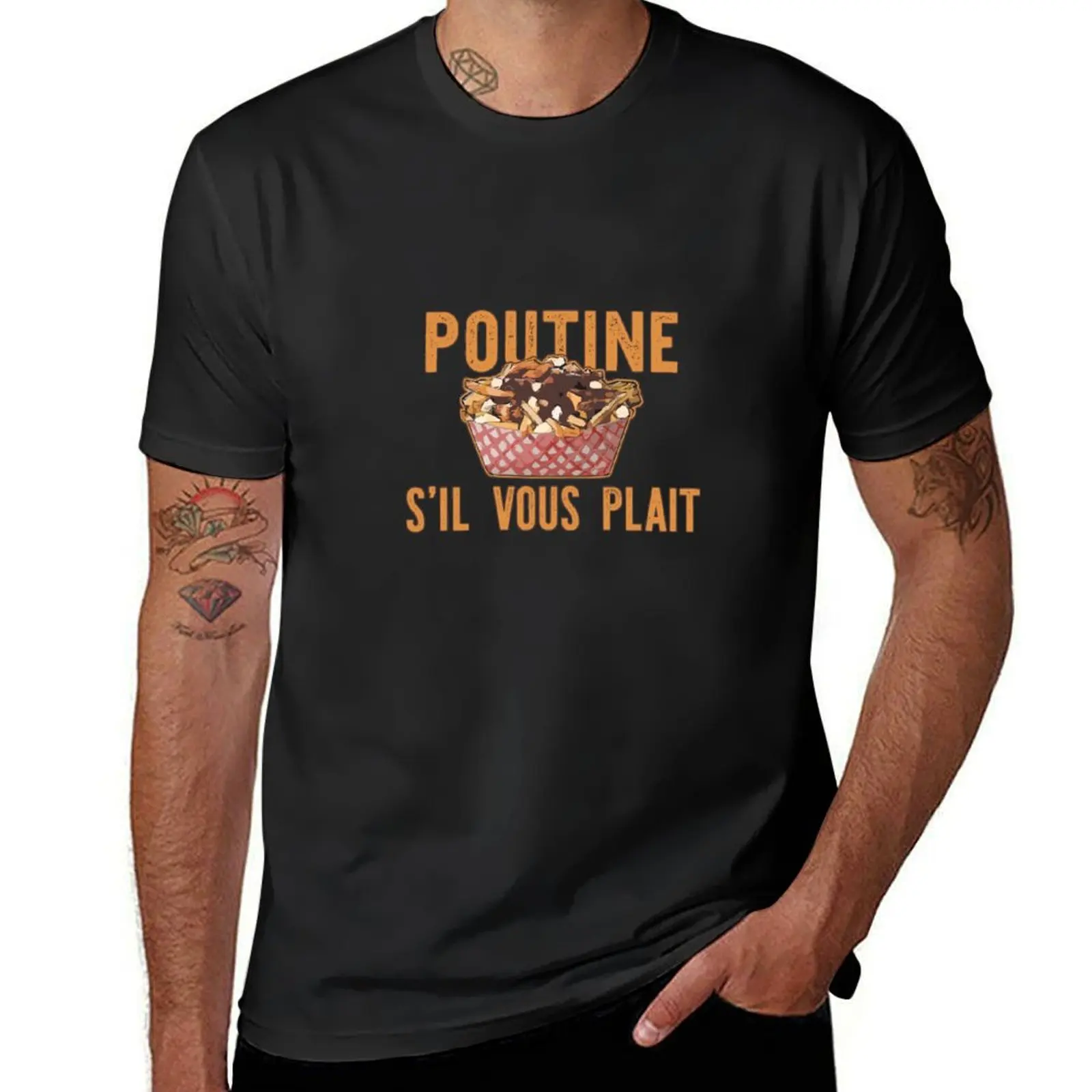 Poutine, S'il Vous Plait T-Shirt kawaii clothes sweat shirts graphic tees graphics t shirts for men graphic