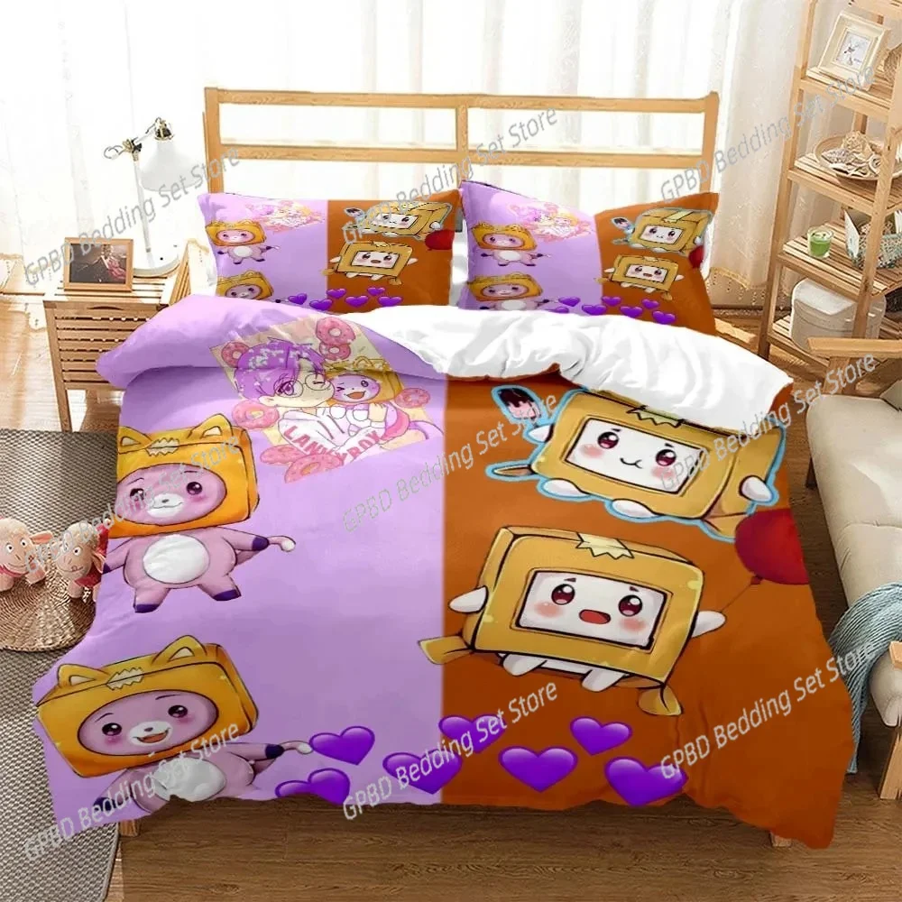 3D Print Lanky-box Foxy Boxy Bedding Set Double Twin King Duvet Cover Comforter Pillowcase  Boys Girls Adults Bedroom