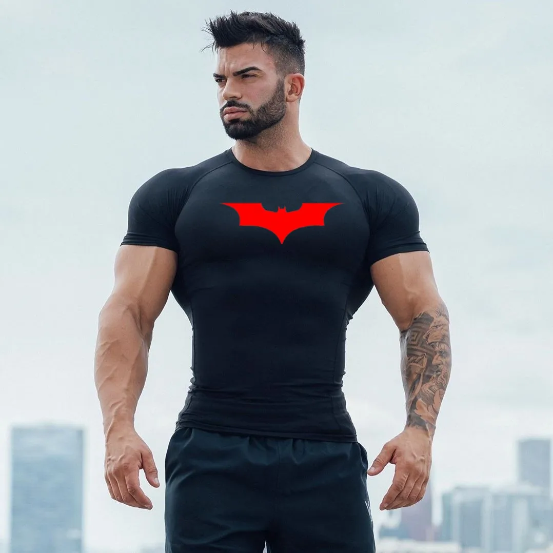 High quality spandex Spartan Men Running T Shirt Quick Dry Fitness Shirt Training exercise Clothes Gym Sports Shirts Tops