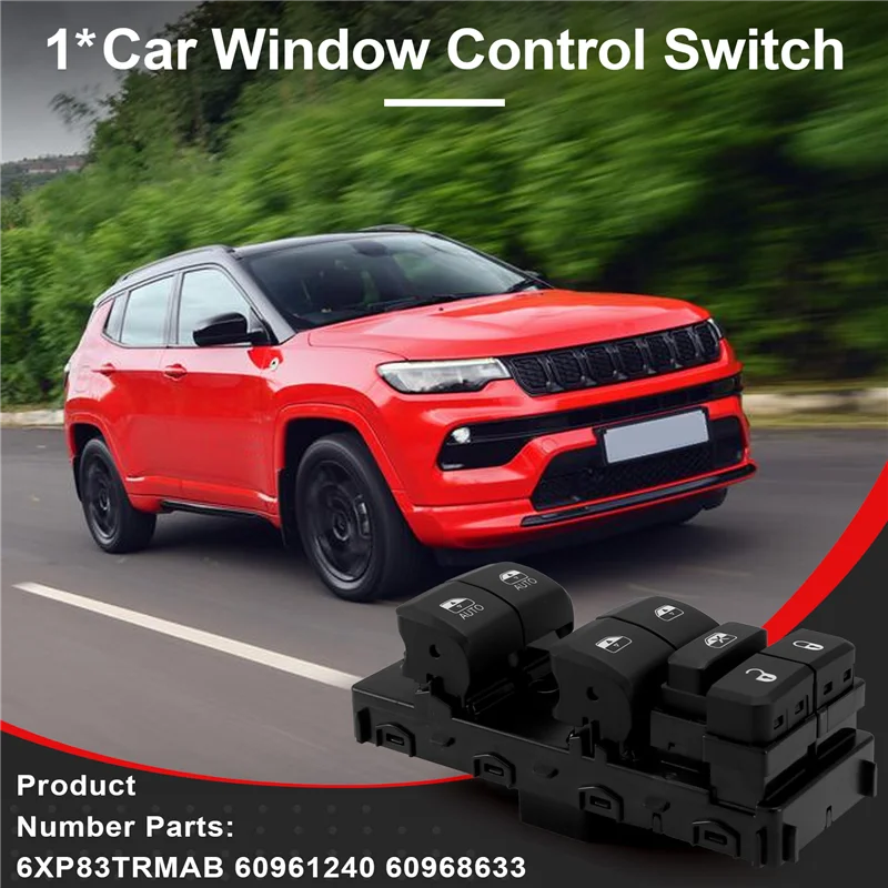 

QB-Car Driver Side Electric Power Window Control Switch Glass Lift Switch 60961240 60968633 For Jeep Compass 2022-2024 LHD