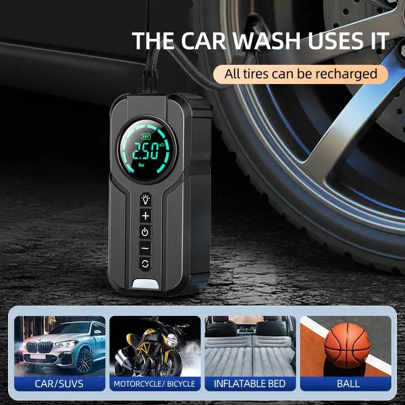 

Car Inflator Tire Pump Portable Car Air Compressor for Motorcycles Bicycle Boat Tyre Inflator Digital Auto Inflatable