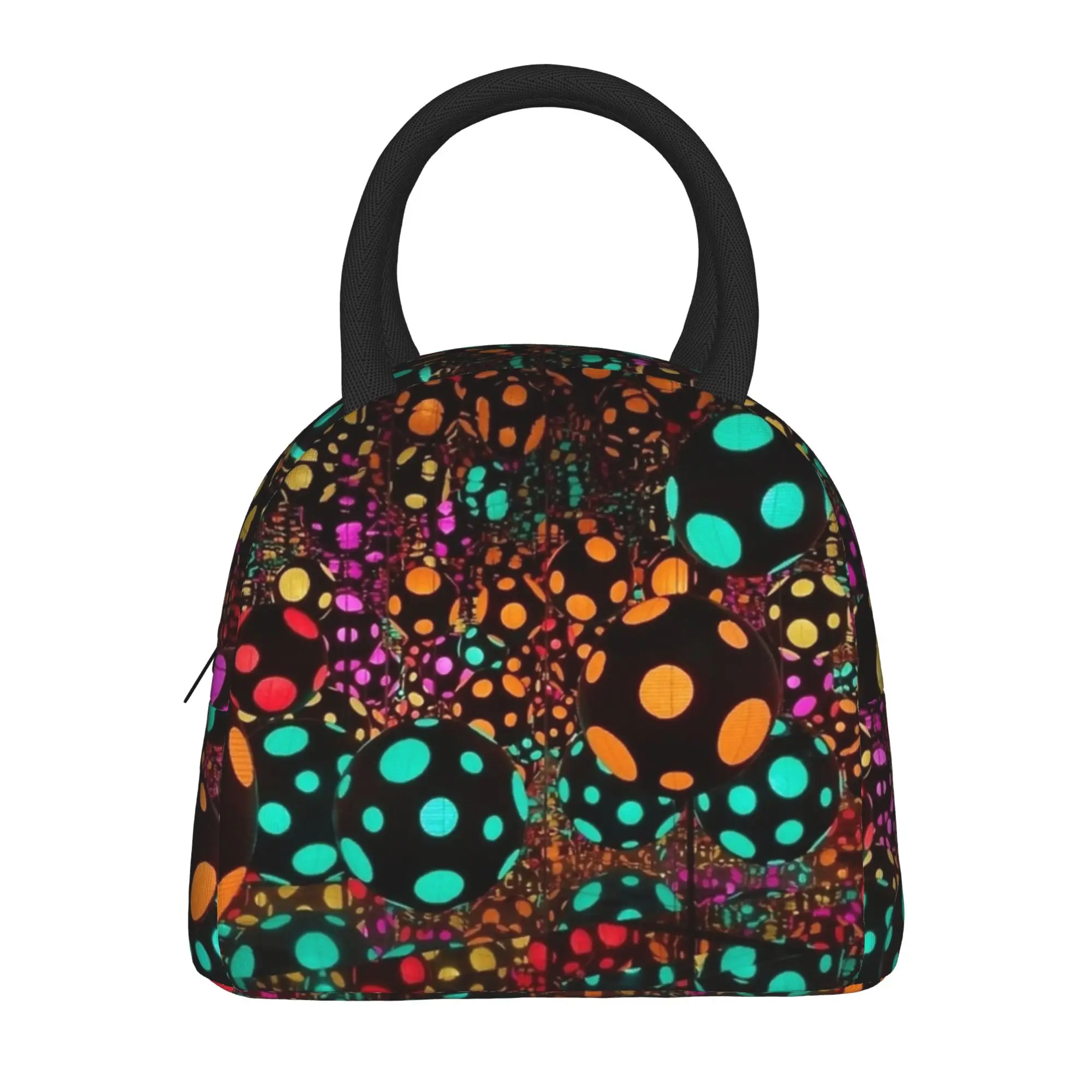 Yayoi Kusama Isolierte Lunchtaschen, Kühltasche, wiederverwendbar, tragbare Lunchbox für Mädchen, Jungen, Büro, Reisen