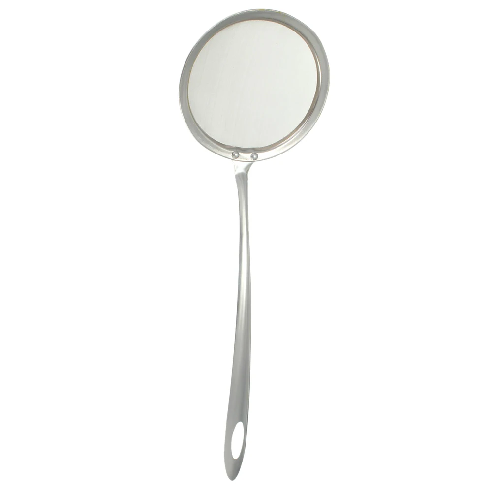 Colador de espumadera de aceite de acero inoxidable: malla fina, 20 × 10 cm, herramienta de cocina