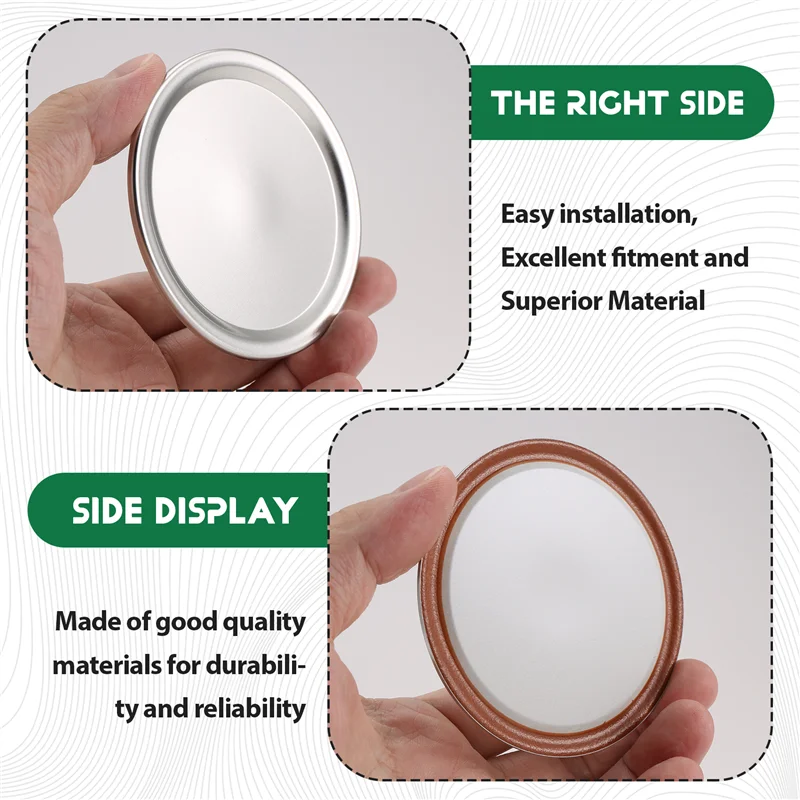

50 Pcs Wide Mouth 86 MM Jar Canning Lids, Reusable Leak Proof Split-Type Silver Lids With Silicone Seals Rings-ABQU