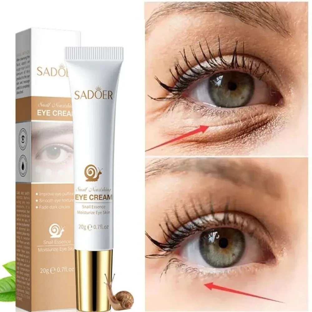 Instant Remove Wrinkle Eye Cream Tightening Anti-Puffiness Collagen Snail Eye Cream Moisturizing Anti-Ageing Eye Firm Serum