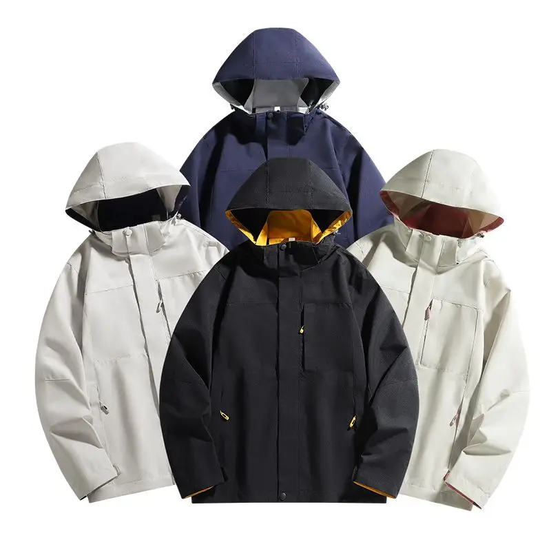 

Осенне-зимняя куртка для альпинизма для пар на молнии, ветрозащитная, водонепроницаемая, двусторонняя, модная трендовая куртка, уличная куртка для альпинизма