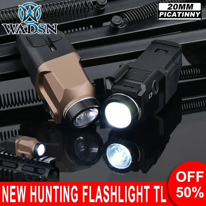 

WADSN Tactical Hunting Flashlight tl-RM1 800Lumens Bright Weapon Light Outdoor Scout Lamp with Dual Function Pressure Switch Air