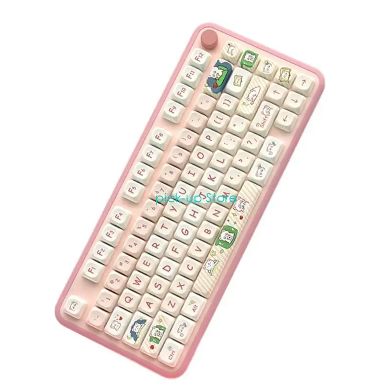 Q5WA 137Keys Motprofile Glasses Panda PBT Dye Subbecap для механических клавиатур