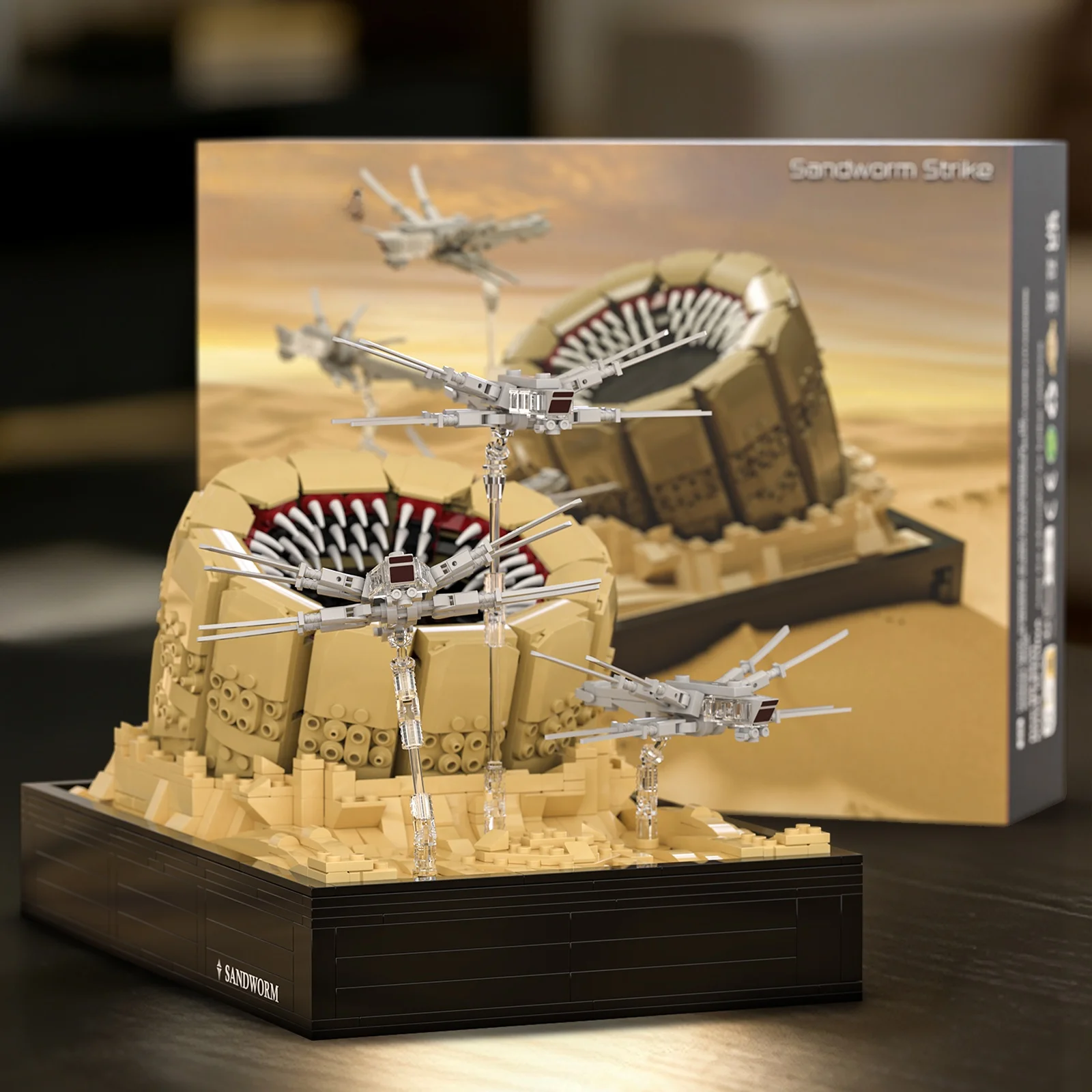 

Sandworm Monster Building Blocks Equipped with Suspended Ornithopter Building Set Classic Movie Construction Toy for Movie Fans