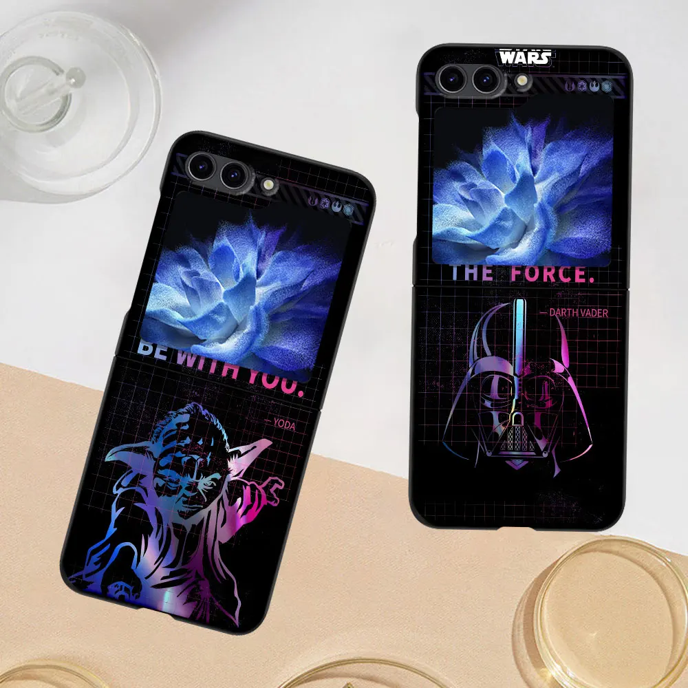 Yoda Darth Vader Obi-Wan Kenobi Case for Samsung Galaxy Z Flip5 Flip6 Mobile Phone Bag Z Flip 6 5 Hard Black Cover ZFlip5 ZFlip6