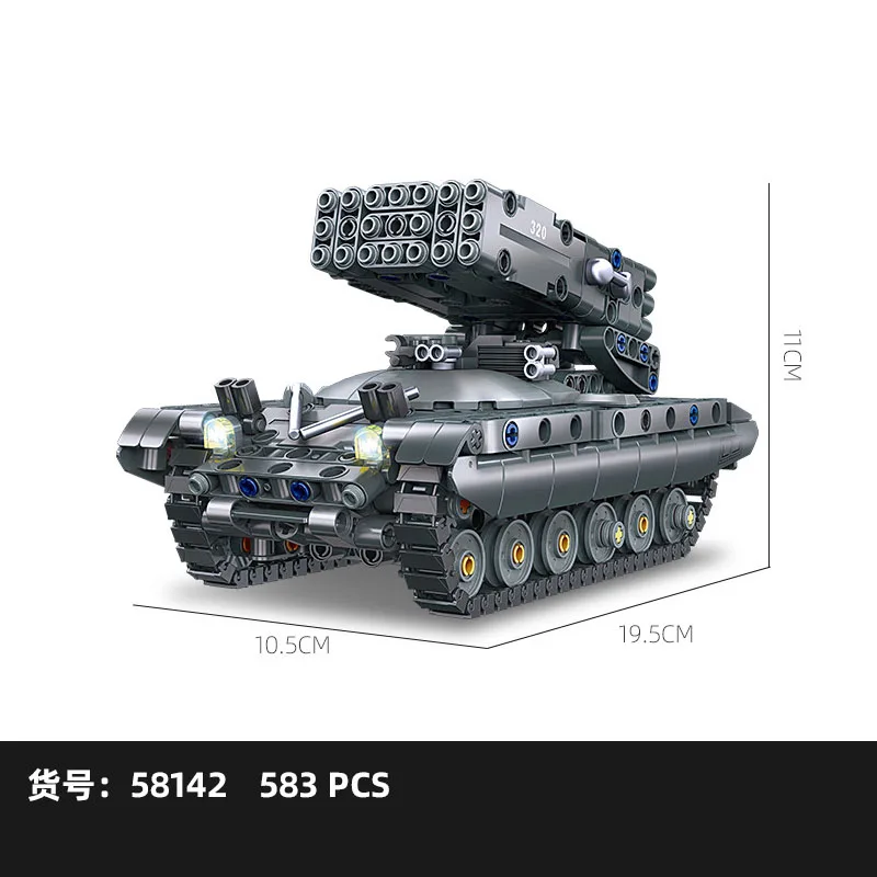 

Современная Россия Военная машина TOS-1 Тяжелая огнеметная система Танк Модель Строительный блок WW2 Армейские фигурки Кирпич Сборка игрушек
