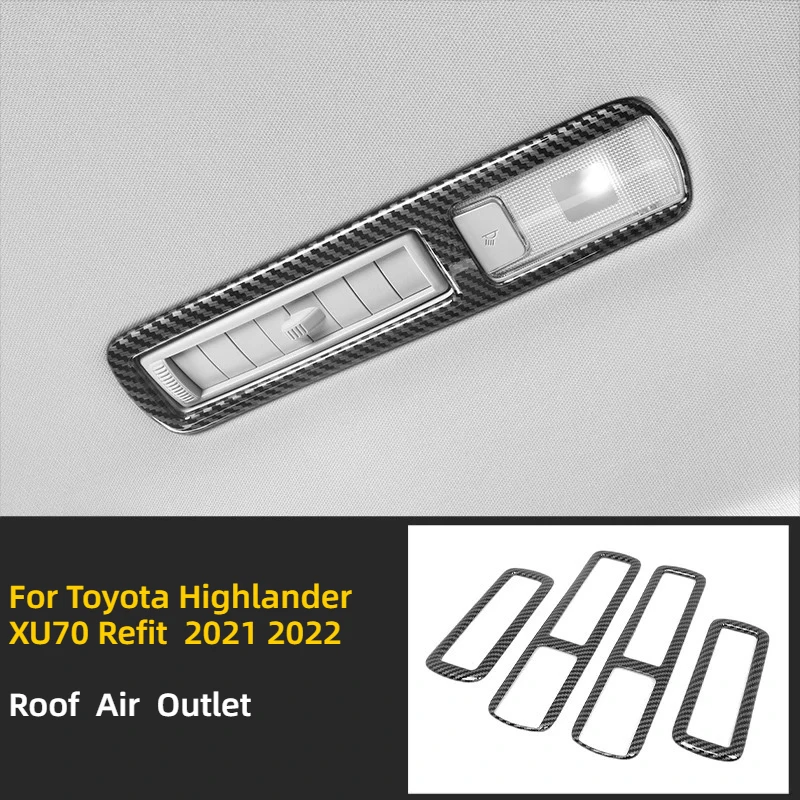 

For Toyota Highlander XU70 Refit 2021 2022 Car roof air outlet, rear air conditioner upper air outlet interior modification