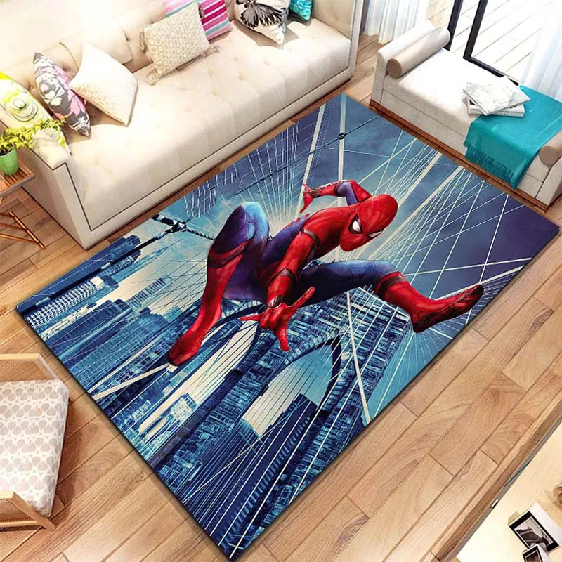 Spider Man Marvel Area Rug Carpet for Living Room Children Boy Bedroom Mat Sofa Doormat Floor Rug Home Decor Anti Slip Mat Gift