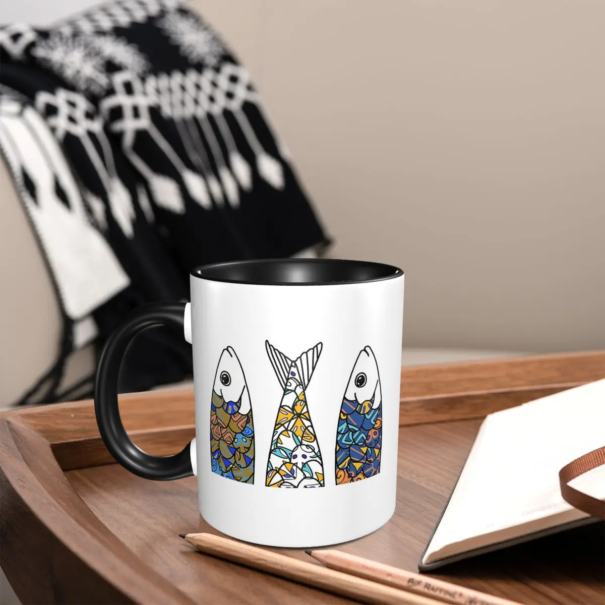 

Sardines Portugal Mug Funny Ceramic Coffee Cups Tea Mugs Milk Cup Drinkware Gift for Friends