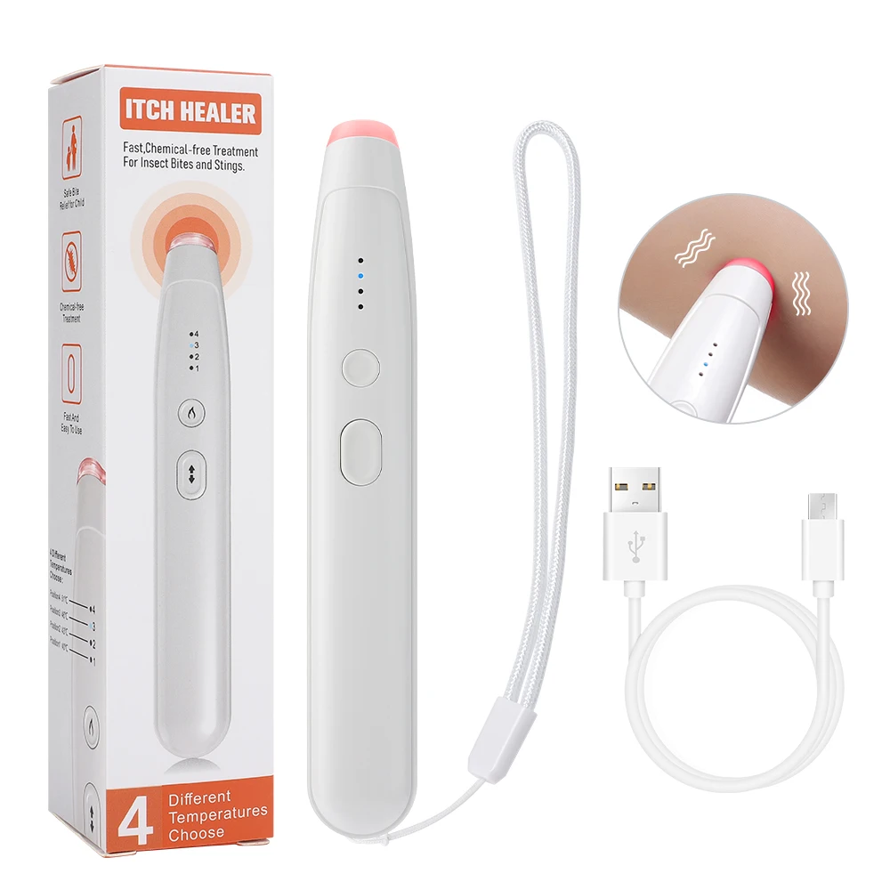 Rechargeable Portable Mosquito Insect Bite Relieve Itching Pen Chemical-Free Anti-Itch Natural Bug Bite Itch Pen for Adult Child