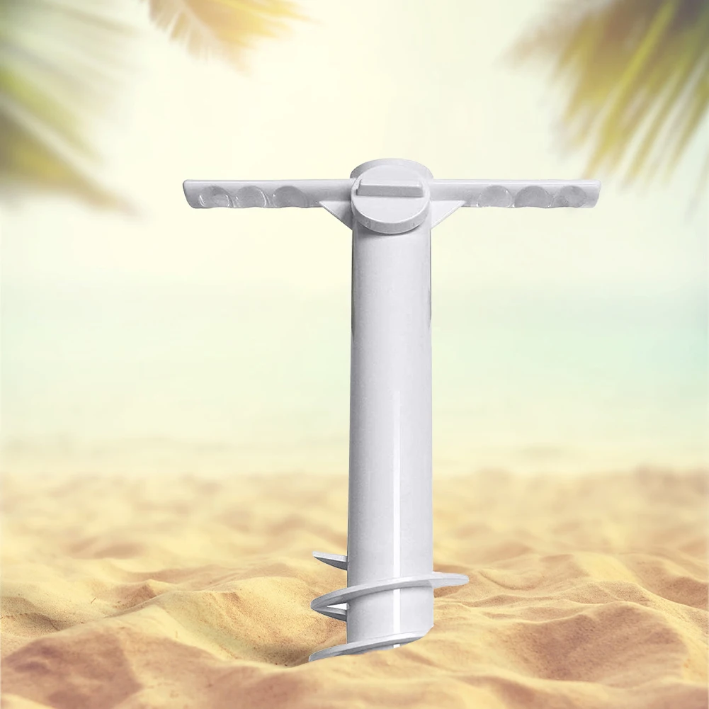 3/5 Spin Beach Umbrella Stand Windproof Inserts Spiral Umbrella Plug Equipment Umbrella Ground Anchor Outdoor Travel Accessories