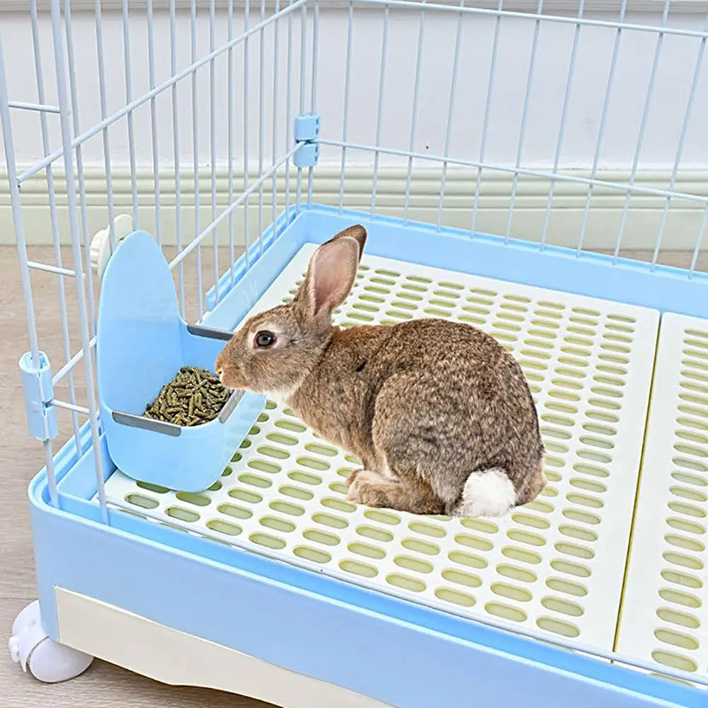 Pet Feeder Bowl Anti-falling Anti-bite Large Capacity Small Animals Box Bowl PP Plastic Hanging Design Rabbit Bowl Pet Supplies