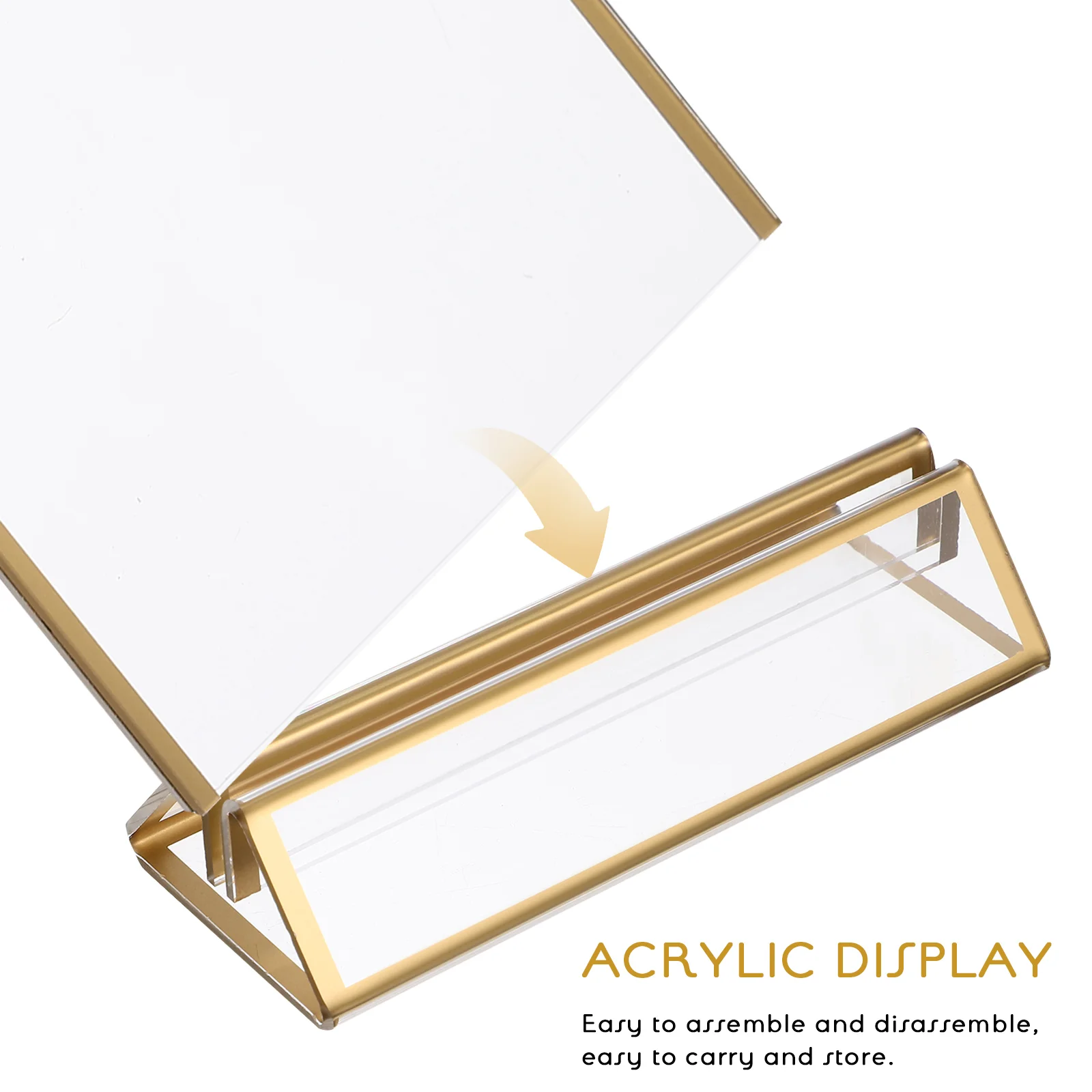 6 Pcs Display Stand Paper Holder Transparent Sign Acrylic For Table Storage Box