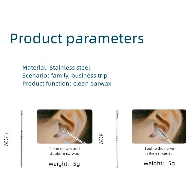 Stainless Steel Earwax Remover Kit 6 Piece Ear Cleaning Tools_voghion.com