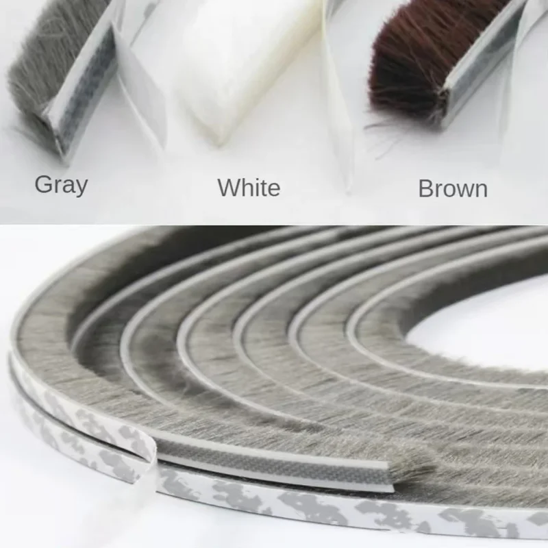 5/10/20 Meter Household Door And Window Strong Adhesive Self-adhesive Sealing Strip,Soundproof, Dustproof,  Windproof Wool Strip