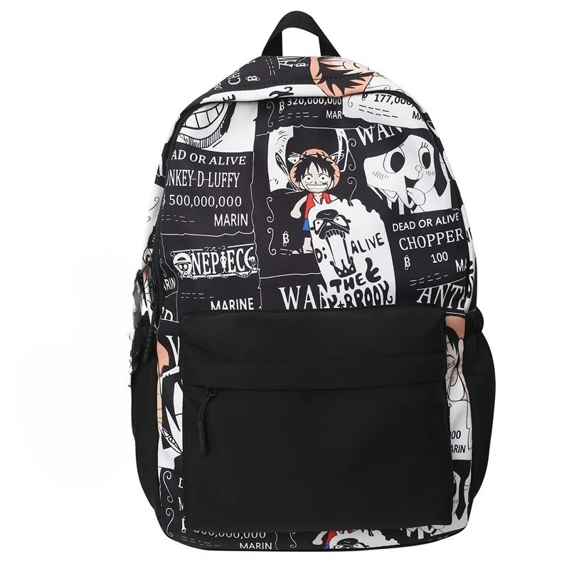 

One Piece Backpack Anime Cosplay Ins Trendy Graffiti Large Capacity Unisex School Bag