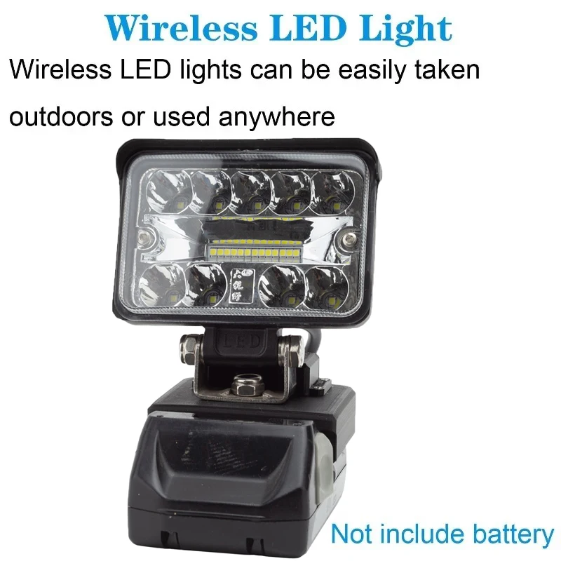 12W LED Work Light for hitachi/Hikoki 18V Li-ion Battery Flashlight Cordless LED Tool Light, Emergency Camping Light