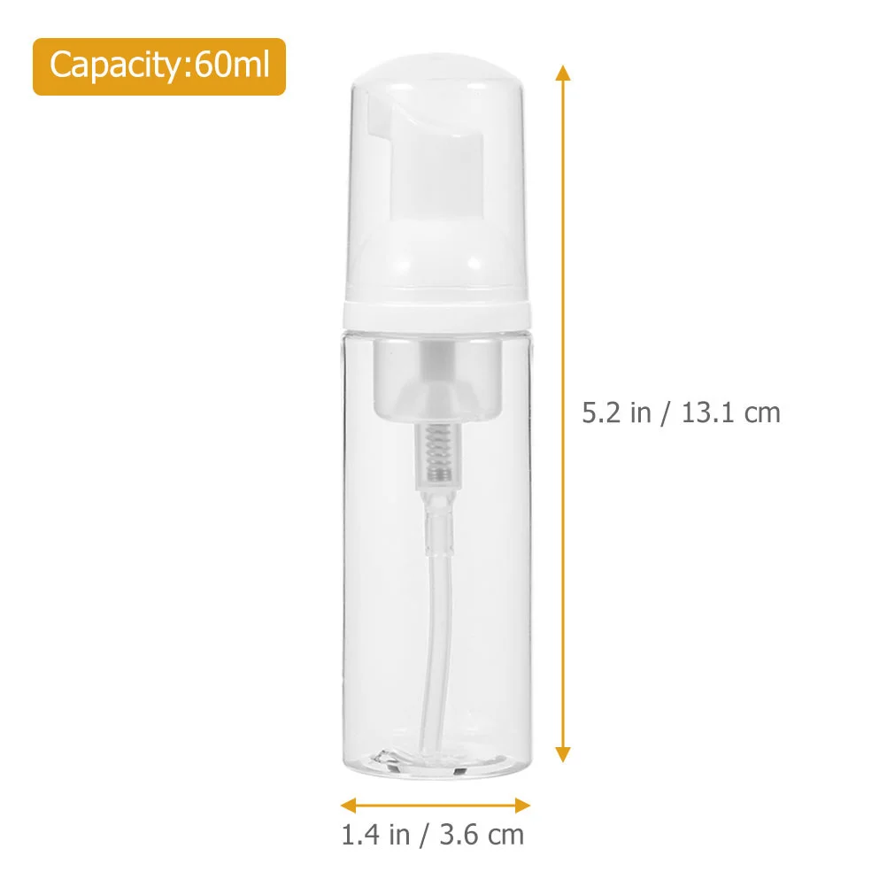 20 Pcs Foaming Soap Mousse Bottle Dish Dispenser Filling Hand for Bathroom Pump Transparent Travel