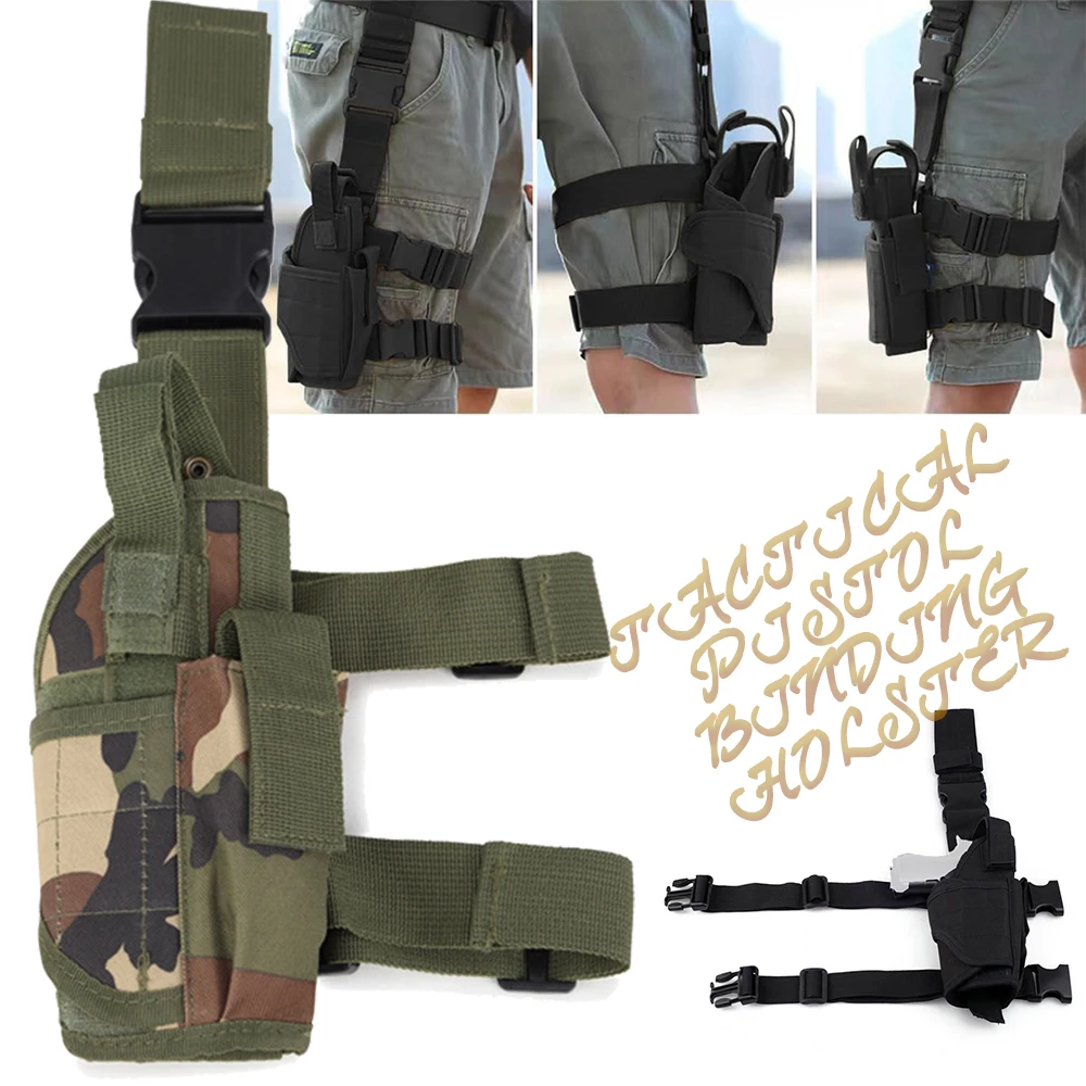 

Tactical Universal Left Right Hand Gun Holster Adjustable Airsoft Thigh Strap Drop Leg Holster Multi-functional Hunting Equip