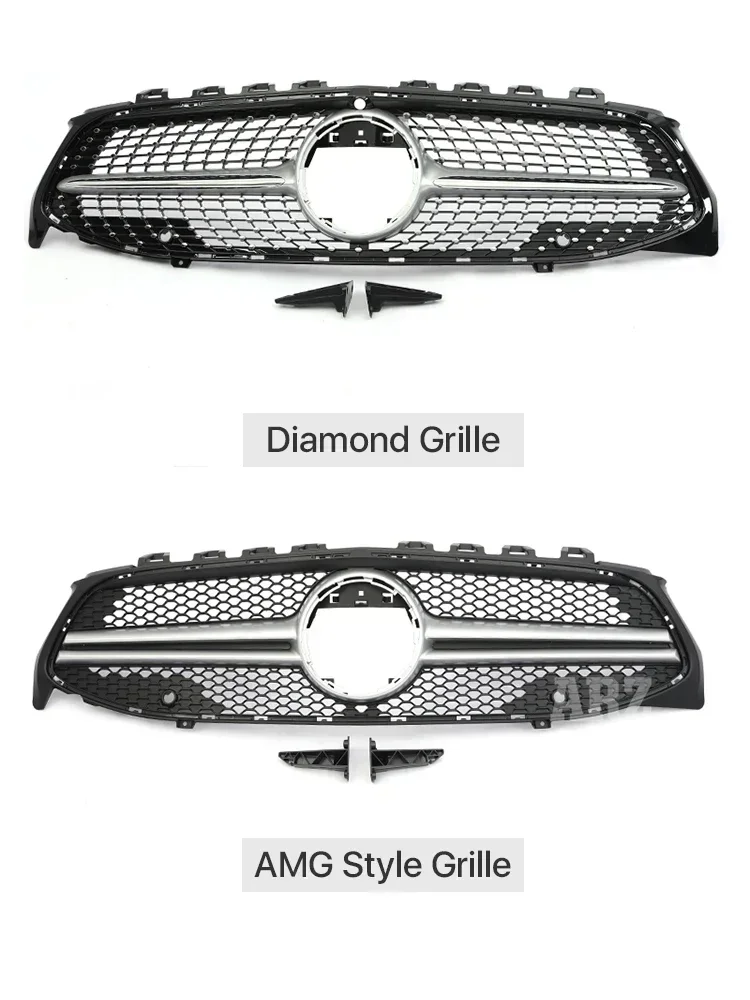 Front Bumper Panamericana Diamond AMG GT Grille For Benz CLA W118 C118 X118 CLA180 200 250 CLA45 35 2019-2024 Car Accessories