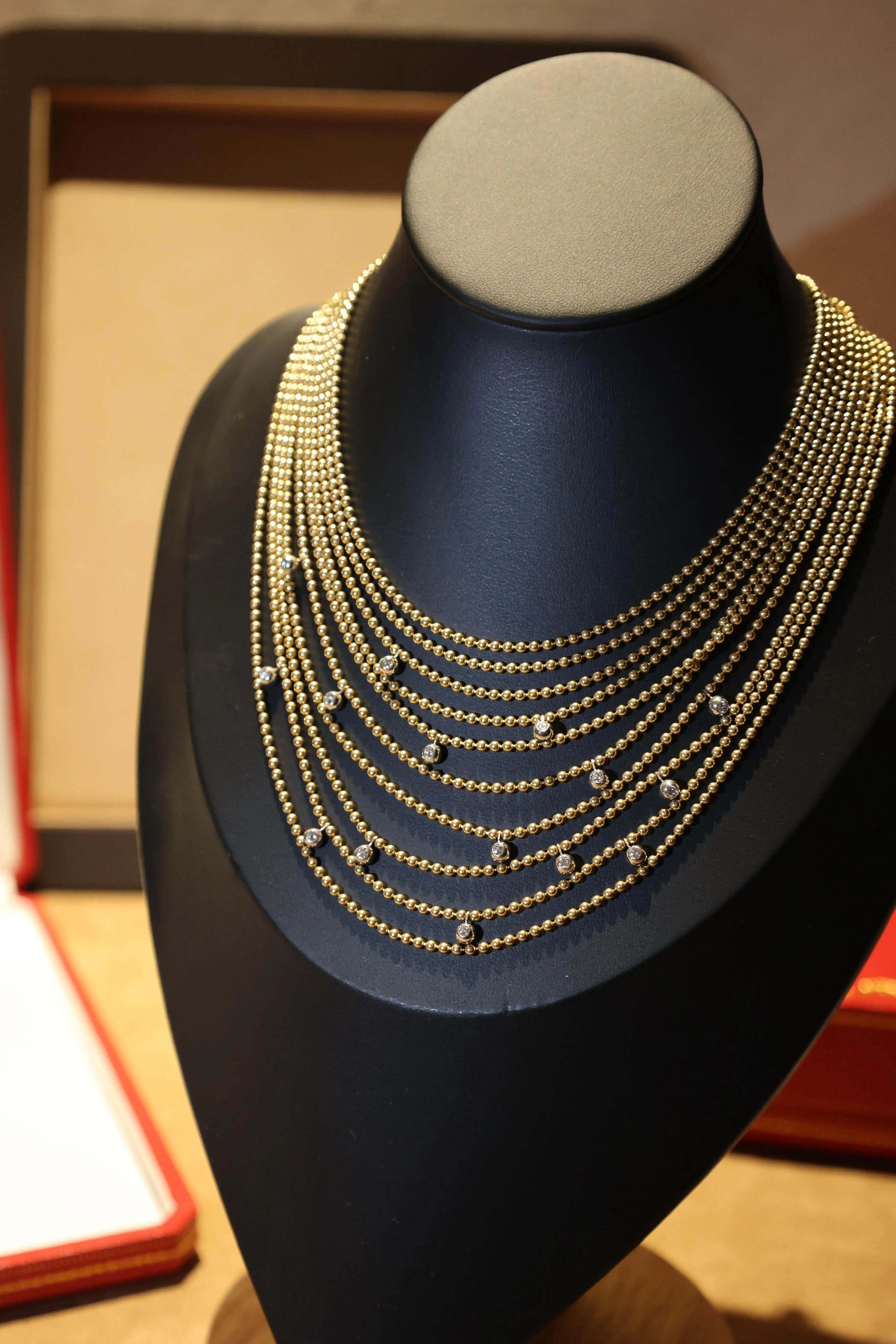 925 Silver Multi-Layer Bead Chain Vintage Collection Luxury Classic Style Draperie Necklace