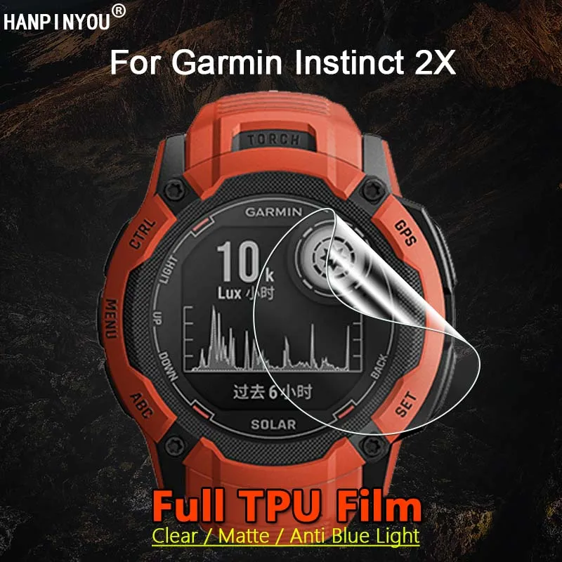 

For Garmin Instinct 2 2X 2S SmartWatch HD Clear / Matte / Anti Blue Light Soft TPU Hydrogel Film Screen Protector -Not Glass