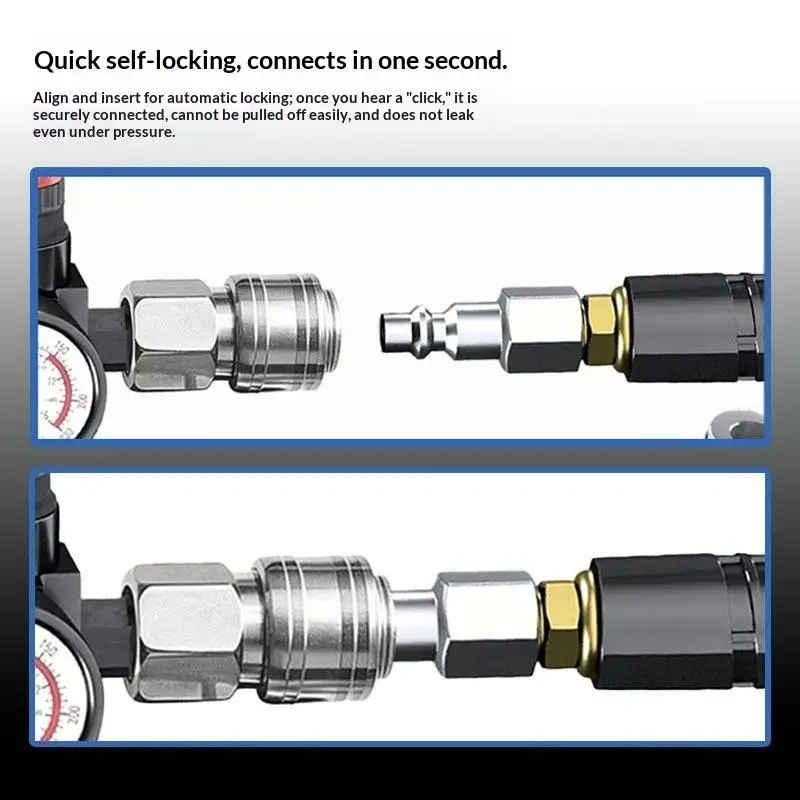 2/10pcs Euro Air Compressor Fitting Kit - 1/4