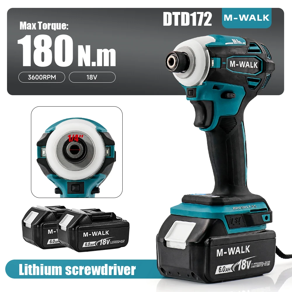 m-walk-3600rpm-cordless-impact-driver-180nm-brushless-motor-electric-drill-wood-bolt-t-mode-for-makita-18v-battery-pins